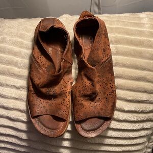 A.S. 98 Bohemian Brown Leather Sandals